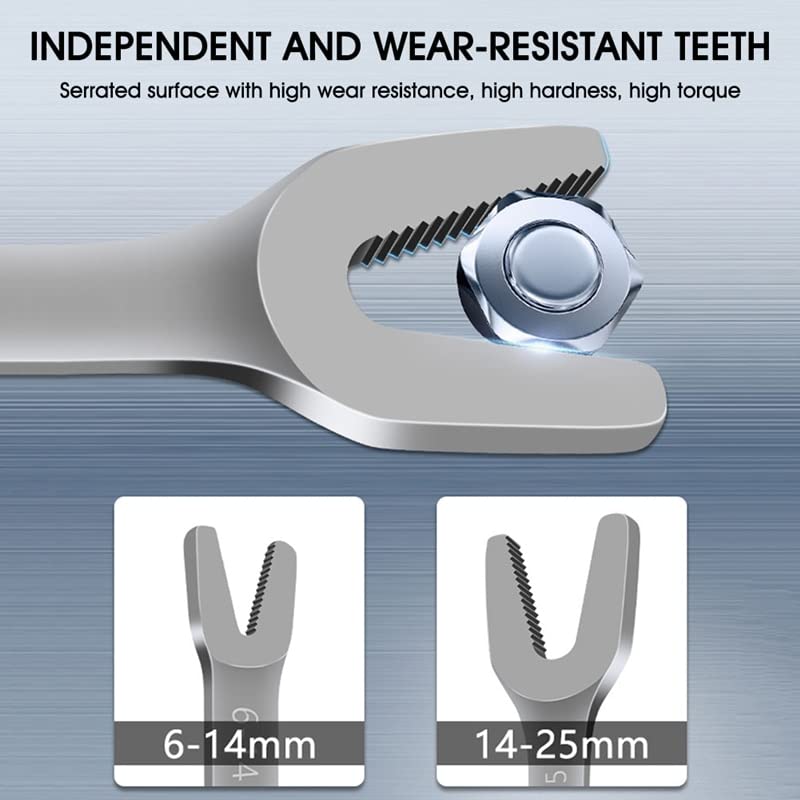 Llaves, llave inglesa ajustable, herramientas de reparación de llave ajustable, llave ajustable de 250 mm, mango largo, doble ranura en V, ranura en V dentada, llave de cambio profesional de acero de