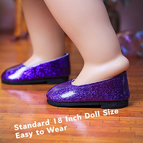 Fundolls FAIRYDOLLS-SHOES-10 PAIRS GLITTE 10-Pairs 18-Inch Doll Shoes Set thumb #4