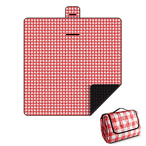 Picknickdecke Kariert Extra Groß Draussen Campingmatte Wasserdicht Sanddicht Gesteppt Gepolstert Faltbar Tragbar Dick Teppich Mit Handgriff Zum Strand Wandern Reise Garten 150 X 200 Cm / 200 X 200 Cm