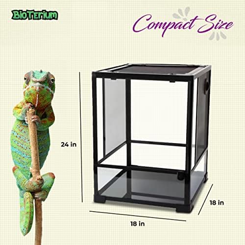 BIOTERIUM Reptile Tank and Terrarium Tank Starter Kit Glass Tank