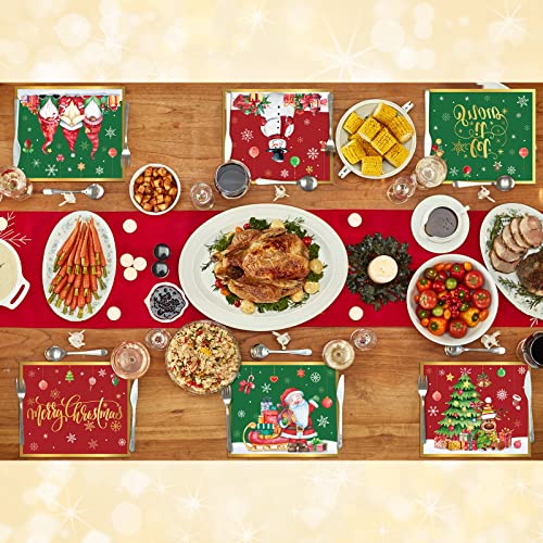 Sets de table de Noël robustes au design ferme élégant pour table de fête