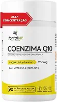 Coenzima Q10 200mg - 90 Cápsulas, CQ10 + Vitamina E 100% IDR, Fortalvit