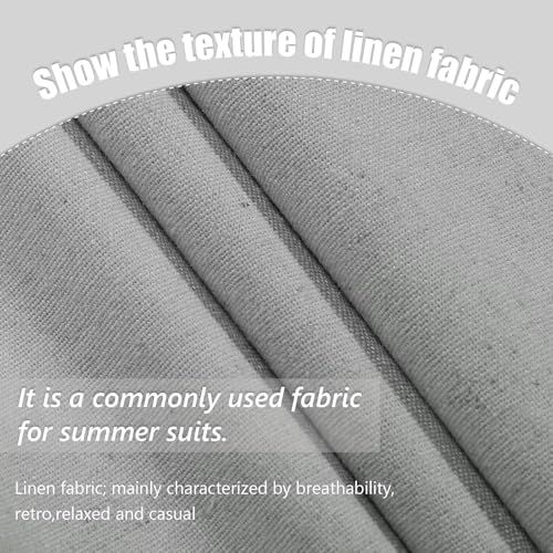 Image of Men's Linen Suit 2 Piece Slim Fit Summer Beach Wedding Prom Party | Breathable,Linen Blazer Suit Set,for Beach Weddings,Groom Wear,Prom and Outdoor Parties,Business Casual,Vacation Daily Wear