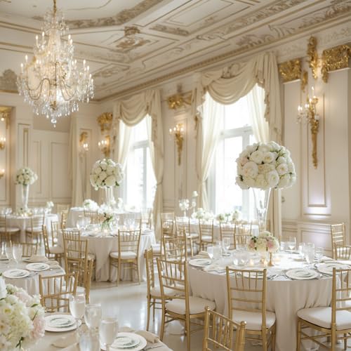 Sykomo 30Pcs White Plastic Plates - Love Plates Disposable Heavy Duty, Fancy Floral Pattern Perfect for Wedding, Holidays - 10.25" Dinner & 7.5" Dessert Plastic Plate — view 5