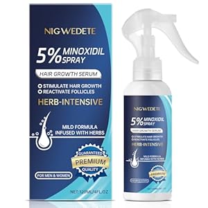 Minoxidil 5% for Men (120 ML), Advanced Minoxidil Spray with Provitamin B5 and Castor Seed Extract, Minoxidil Extract Serum for Hair Loss, Beard Restoration