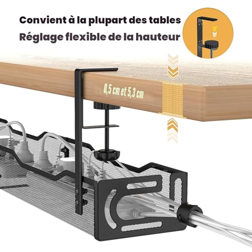 Plateau de gestion de câbles pour optimiser votre espace de télétravail