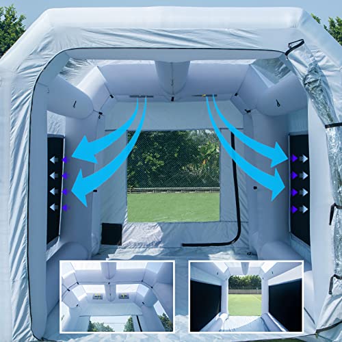 Ozis Inflatable Paint Booth 13X10X8Ft Upgrade Larger Filter System With 950W Blower, Inflatable Paint Spray Booth Larger Space No Tool Room, Portable Airbrush Painting Tent Workstation #TOP3
