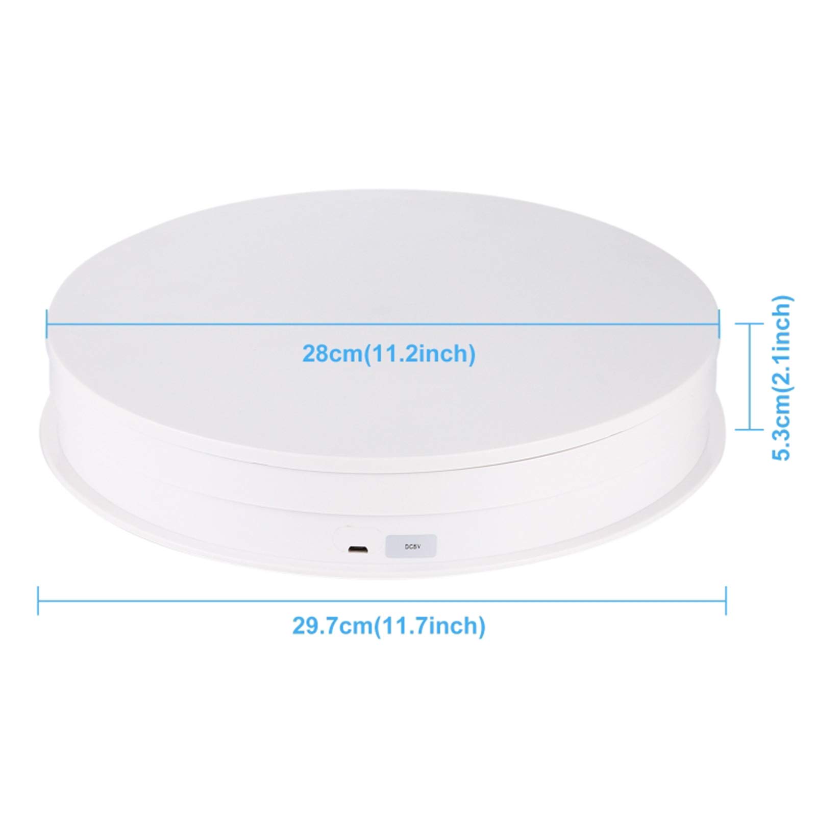 Stojak na biżuterię Gramofon Glorify do Dekoracji Biały ABS PC 30 Cm USB do Sklepu Sklepowego (Rozmiar 2)