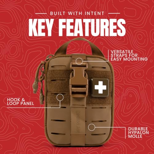 Image of My Medic Sidekick - Camping Hiking and Backpacking First Aid Kit - 70 Items - HSA and FSA Eligible - Small Ifak Great for Travel or Motorcycle - Portable Emergency Kit - Coyote