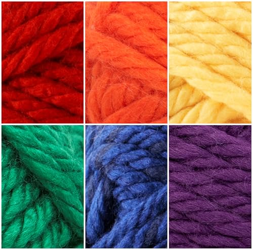 Image of Lion Brand Yarn, Hometown Super Bulky Yarn, Rainbow Pack, 18 Skeins
