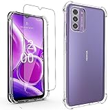 Smileray for Nokia G310 5G Case,Nokia G42 5G Case Clear Built-in Screen Protector Unisex Flexible TPU Slim Fit Transparent Protective Phone Crystal Clear Cover