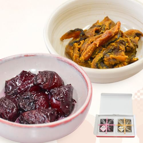 大満足 お漬物2種セット しそ巻きらっきょう 椎茸からし漬 | 漬物 2種 詰め合わせ おつまみ ご飯のお供 志白屋 宮城県 丸森町 丸森[02106]