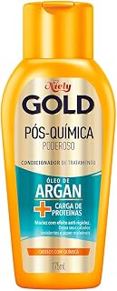 Gold Condicionador Óleo de Argan Pós Química, 200 Ml, Niely, Niely, Branco