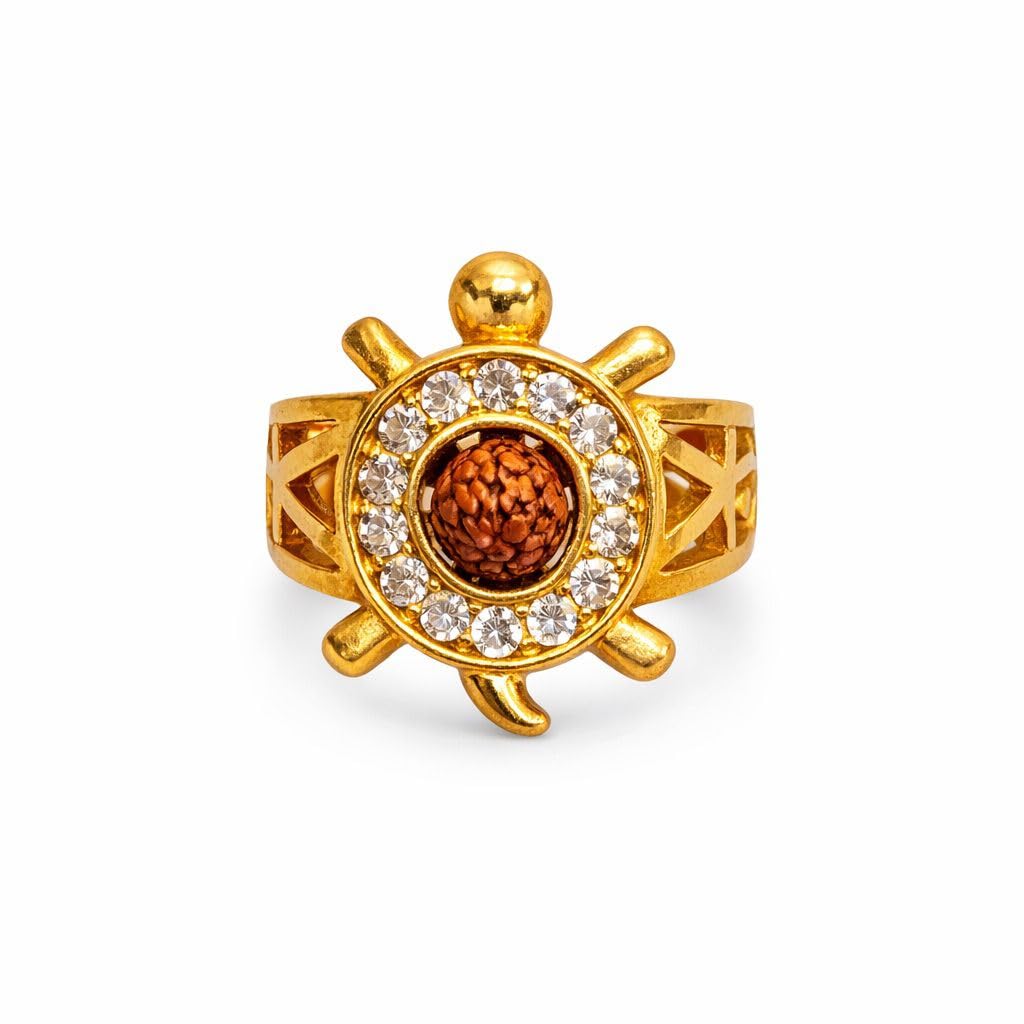immer Rudraksha Meru Adjustable Ring for Men & Women | 18K Gold Plated Brass Spiritual Jewelry | Religious Unisex Premium ... - Review, Price and Buying Guide