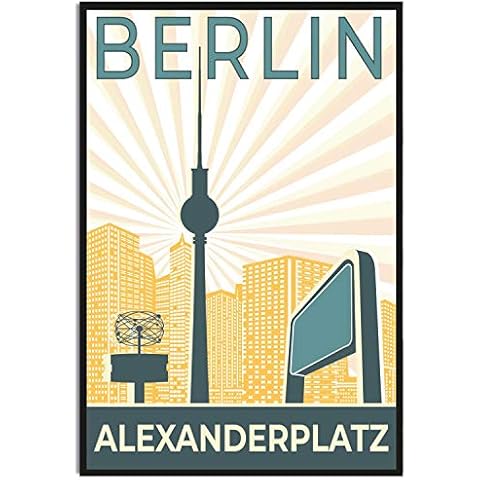 Fridge Magnet Berlin | Alexanderplatz | Strong Hold | Photo Magnet 8 x 5,5 cm | Typical Souvenir Cover