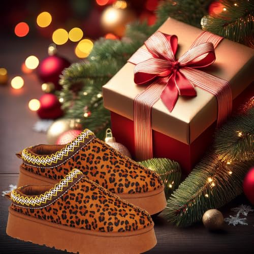 TRENDSUP Women's Platform Slippers, Suede Short Ankle Boots, Fur Fleece Lined, Slip-on, Durable for Indoor and Outdoor, Warm and Fuzzy4