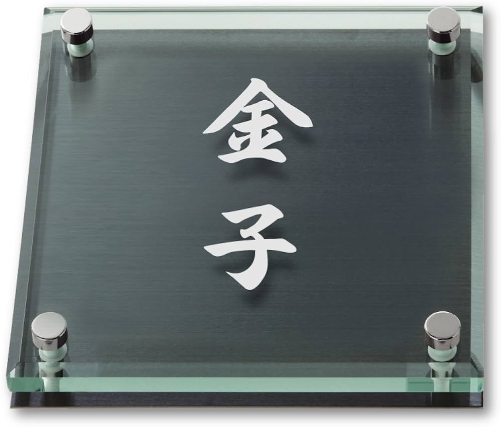 丸三タカギ ネームプレート 彫り込み済表札 ソリッドガラス 金子 Amazon | 丸三タカギ ネームプレート 彫り込み済表札 ソリッドガラス