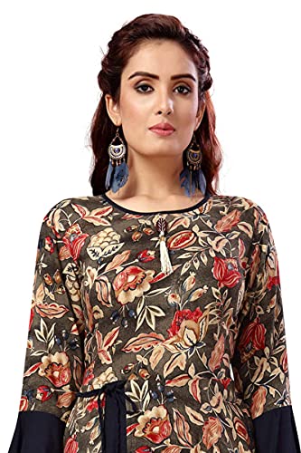 Image of madhuram textiles Women's Rayon Anarkali Kurta