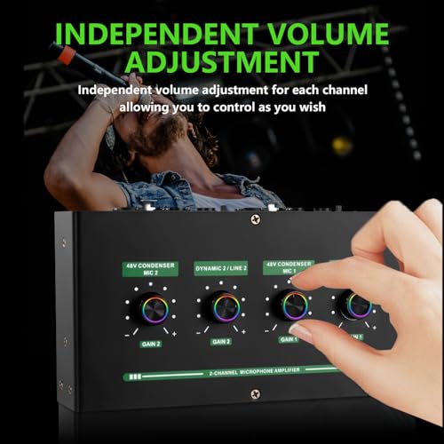 Amplificateur de microphone double avec processeur de réverbération studio - 5
