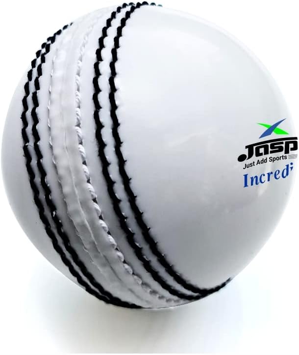 jaspo Incrediball Soft T20 Cricket Training Ball - Durable PVC 229cm White Ball for Indoor Outdoor Practice All Ages