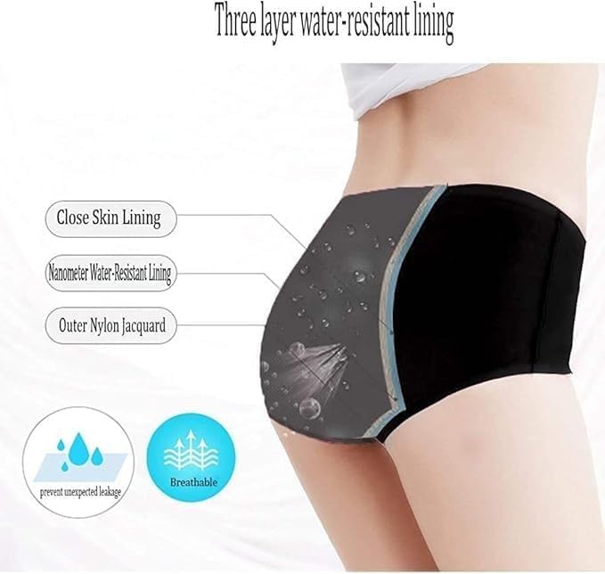 Image of ELEG & STILANCE Women's Cotton High Waist Pocket Panties | Soft Breathable Hipster Underwear | Full Coverage Stretch Briefs