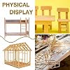 Yalikop 240 Pcs Balsa Wood Sticks 1/8" x 12" Square Wooden Dowels Rods Balsa Wood Strips Wooden Furring Strips Hardwood Sticks for Crafts DIY Supplies Projects Models Making #4