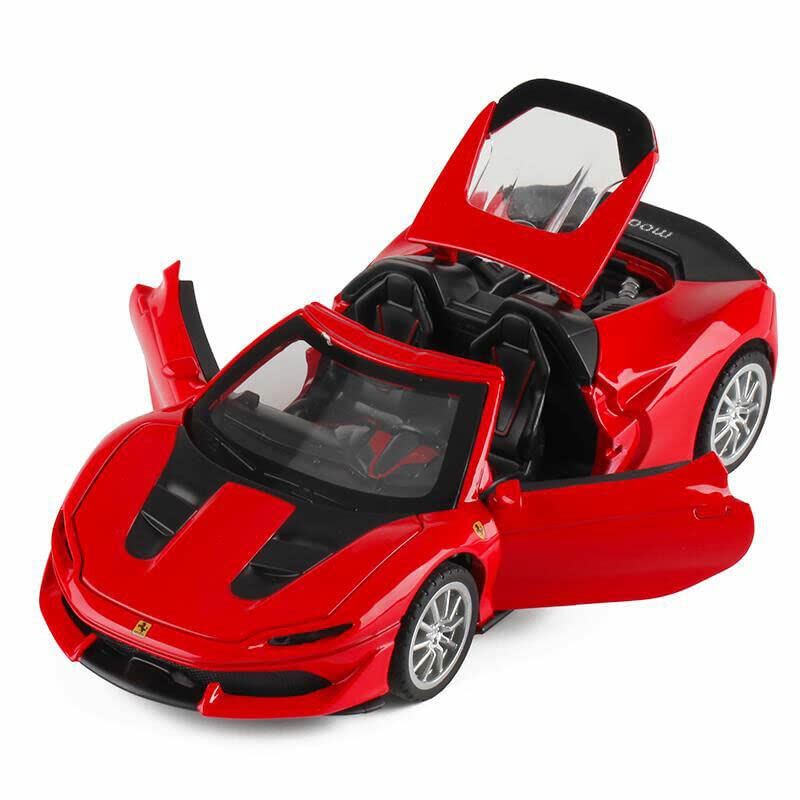 VARIYA ENTERPRISE Metal Pull Back Diecast Car 1:32 Ferrari J50 Pull Back Car Model with Sound Light Boys Gifts Toys for Kids【Pack of 1】,multicolor