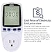 YICHENG Electrical Usage Monitor,Watt Meter,Power Meter,Wattage Meter,Energy Voltage amp Meter Tester with,Overload Protection,7 Modes Display(White Backlight)