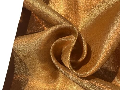 Tissu jacquard couleur or brocart de 111,8 cm BRO925 au mètre pour couture