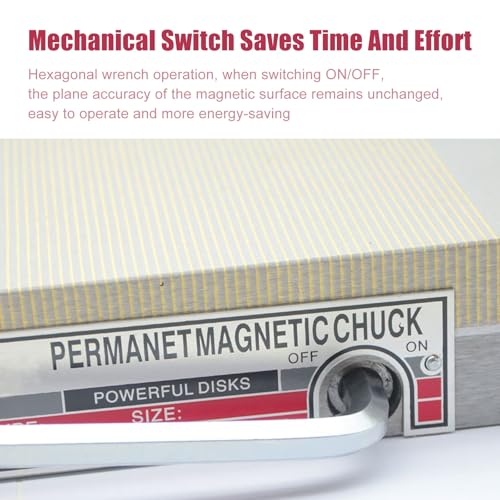 Portabrocas magnético permanente de precisión mesa rectangular sellada con interruptor 3