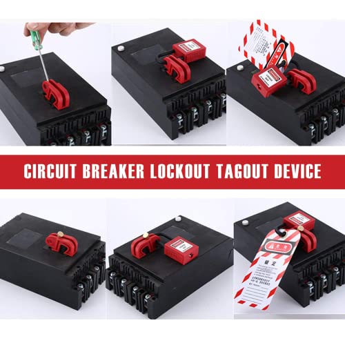 Circuit Breaker Lockout Device Lockout Tagout Tag Kit Breakers Lockout Universal Electrical 20 Pcs Loto Circuit Breaker And 20 Pcs Loto Tags For Lock Out Tag Out Set Loto Station #TOP4