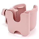 Accmor Stroller Cup Holder with Phone Holder, Bike Cup Holder, Universal Cup Holder for Uppababy Nuna Doona Strollers, 2-in-1 Cup Phone Holder for Stroller, Bike, Wheelchair, Walker, Scooter
