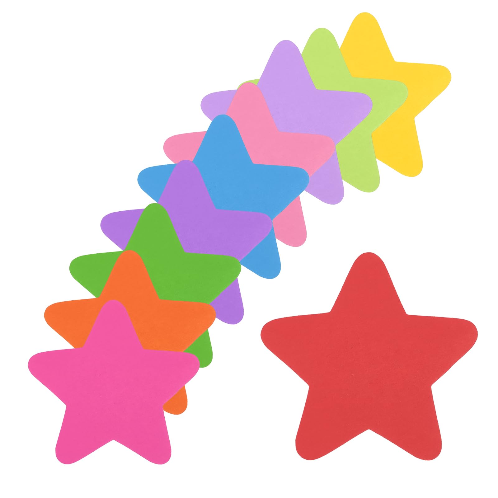 sourcing map 120 Pack Star Cutouts Paper Bulletin Board Decorations Multi-Color 3.4x3.4 Inch for Teachers DIY Craft Chalkboard Wall Decoration