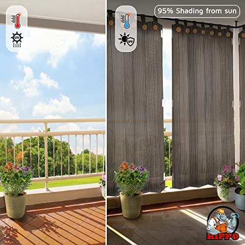 Image of HIPPO HDPE 230 GSM Outdoor Loop Curtain (Desert-Storm, 4.5FTX8FT, Pack of 2)