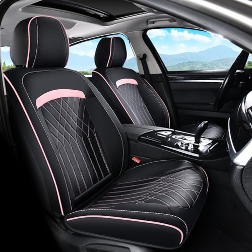Image of FLORICH Car Seat Covers Front Seat, Leather Seat Covers for Cars, Waterproof Car Seat Protector Breathable, Front Seat Covers for Cars, Automotive Seat Covers Universal Fit for Most SUV Pick-up Truck