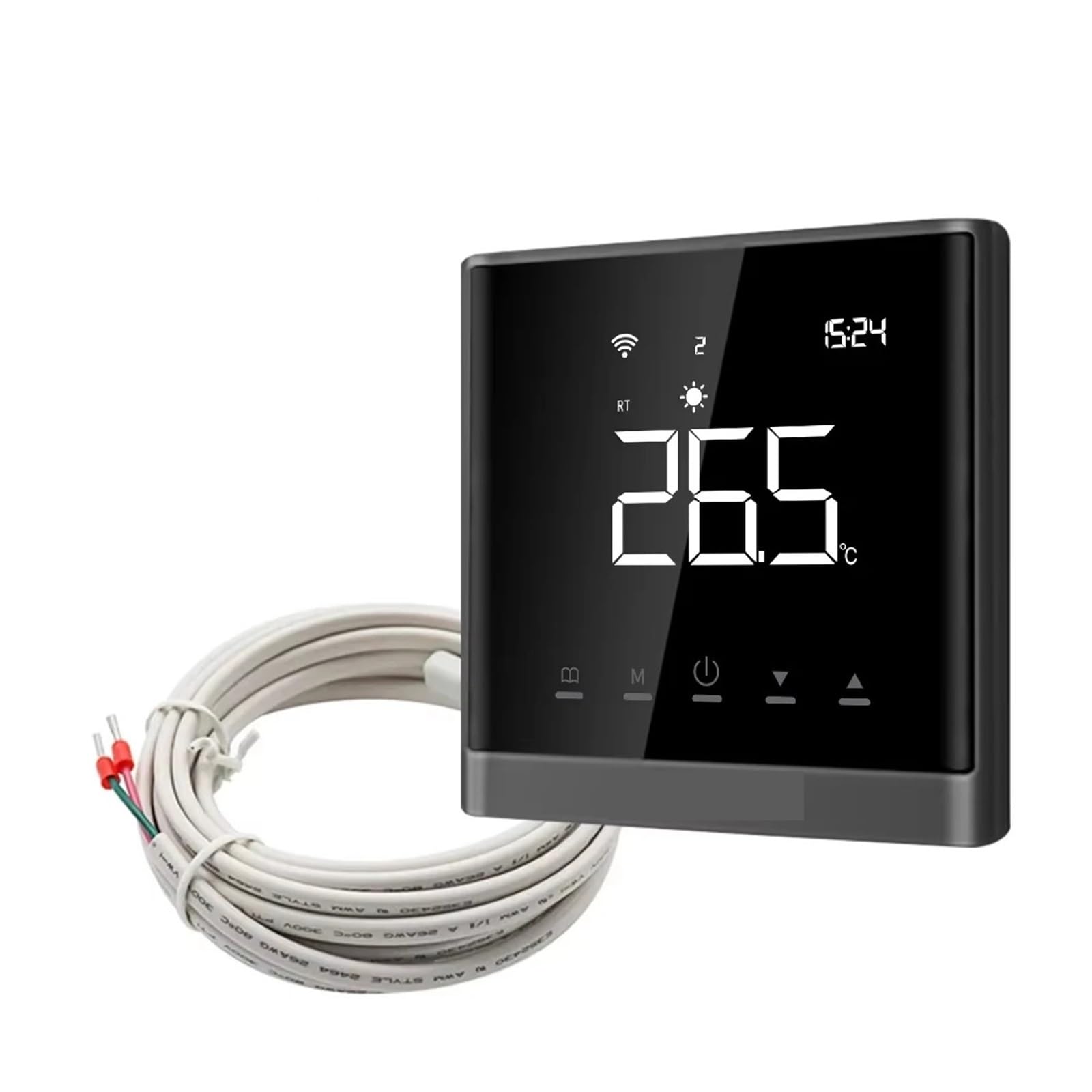 Interruttore del regolatore di temperatura del termostato intelligente Tuya for riscaldamento a pavimento elettrico 16A con sensore da pavimento con cavo da 3 metri