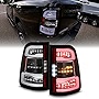 AKKON - Fits 2019-2022 Ram 1500 [Halogen Type] Running Tube LED Black Tail Lights Brake Lamp w/Seqential Signal Pair Left+Right