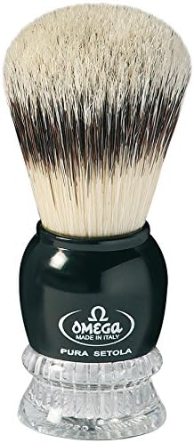 Omega Shaving Brush Pure Bristles #10275 Two Color Combination