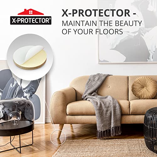 16 Heavy-Duty Felt Furniture Pads 2” 1/4” Thick X-Protector! Round Felt Pads For Furniture Feet - The Best Felt Floor Protectors For Furniture To Prevent Scratches. Protect Your Hard Floor! (Beige) #TOP5