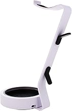 Exquisite Gaming - Stand Para Auriculares Gaming de Color Blanco con Iluminacion Azul. Compatible con Figuras Cable Guys (Playstation 5)