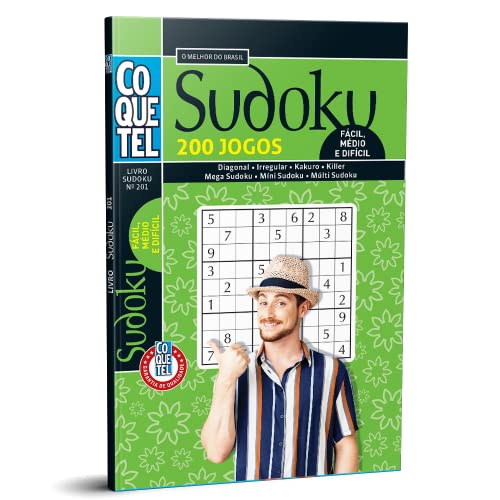 Livro Coquetel Sudoku nível FC/MD/DF Ed 201