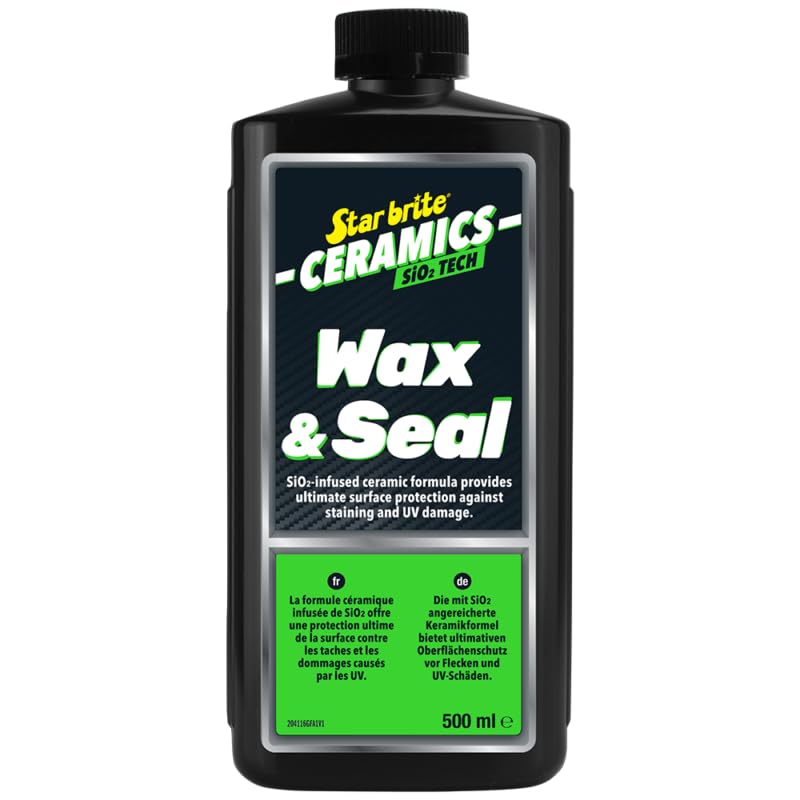 STAR BRITE Ceramics Wax & Seal, Aroma de Manzana Verde – Tecnología SiO2 para una fuerte protección contra el agua, la suciedad y los rayos UV – 500 ml (204116)