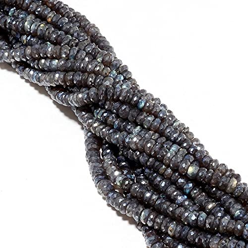 Labradorite beads perles rondelles microfacettées 10mm pour bijoux
