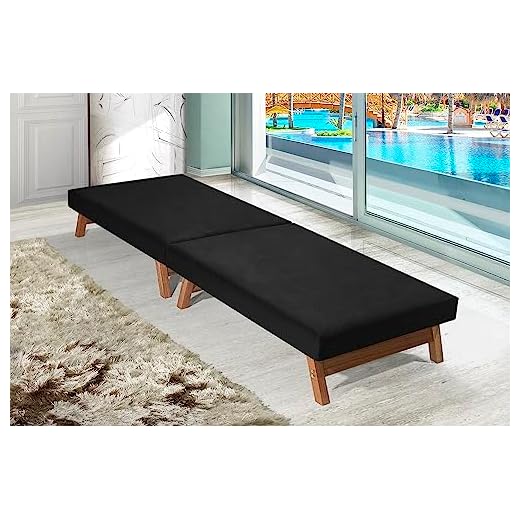 Cama Dobravel Portatil Preto 170x60 Com Colchão Emutido -Pes Madeira Maciça -P/Ate 130 KG