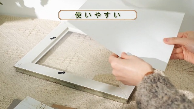 Amazon.co.jp: Afuly 写真立て ホワイト・ゴールド フォトスタンド