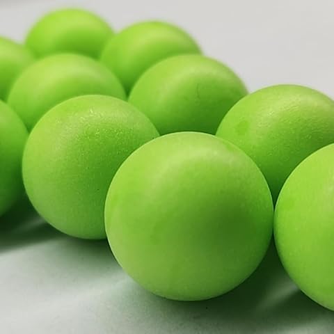 68 Cal Paintballs Solid Balls - Self Defense PVC/Steel, Less Lethal Practice Paintballs .68 Caliber - Geen (50 Count) 5 Gram Cover