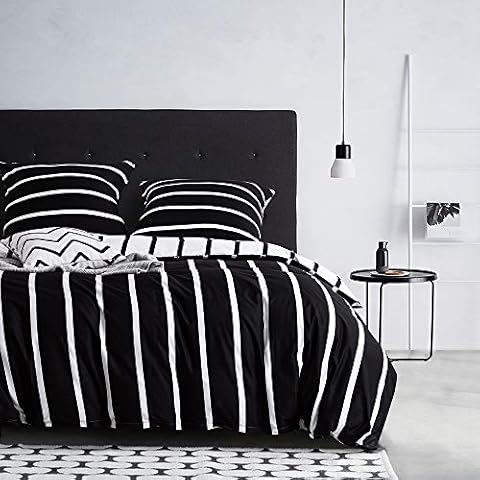 Gezu Housse de Couette Rayée 140x200cm Cover