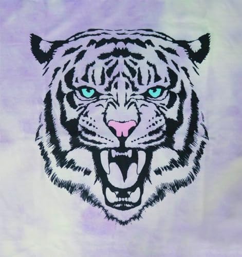 Tie Dye Shirt Womens Animal Tiger Graphic Tees Tops Summer Casual Loose Short Sleeve T-Shirt Blouse3