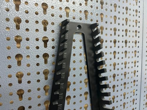 C3E Maulschlüssel und Ringschlüssel für Lochwand passend für Küpper Lochwand und Eurolochung 45 mm Eurolochwand - Alle Lochwände - Systemhalter - Lochwand Zubehör Werkzeugwand (15 Auflagen)