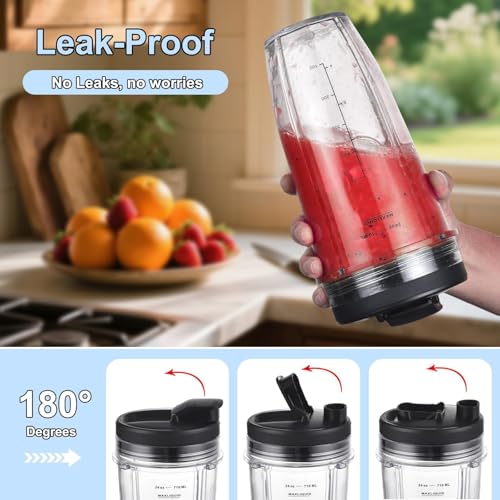 2 pack vasos de licuadora para Ninja 24 oz compatibles miniatura 4